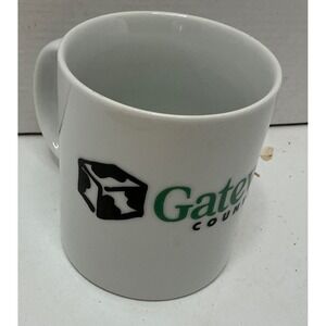 Gateway Country Vintage Coffee‎ Mug Cow Spot Logo White Ceramic Tech Promo